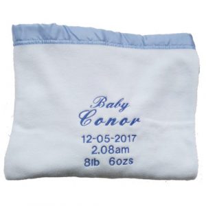 Personalised Embroidered Baby Blanket